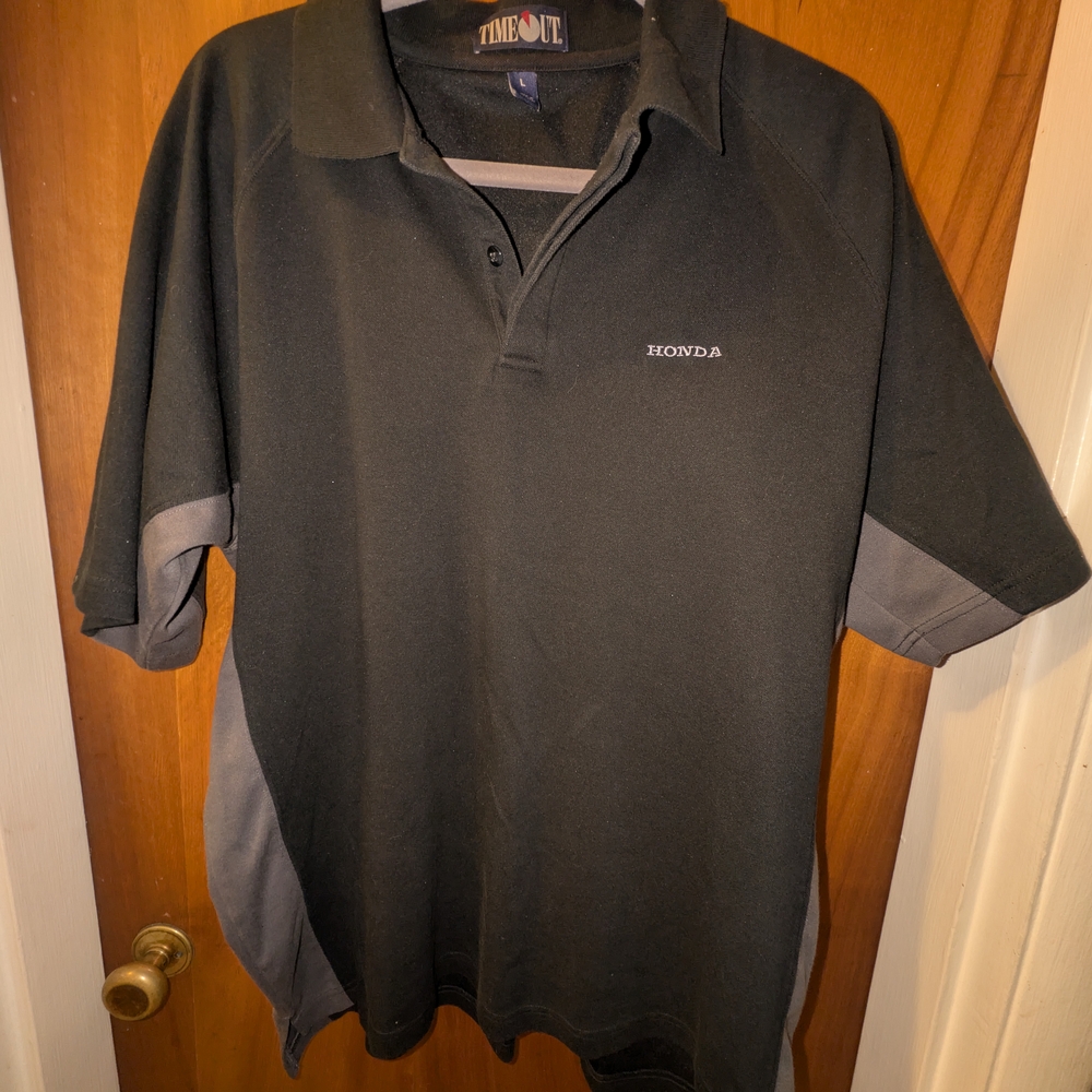 Black and Gray Polo Shirt
